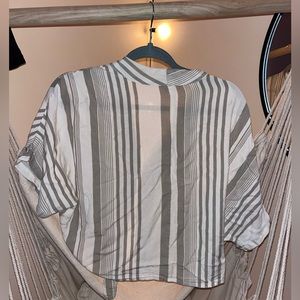 Cropped button up shirt